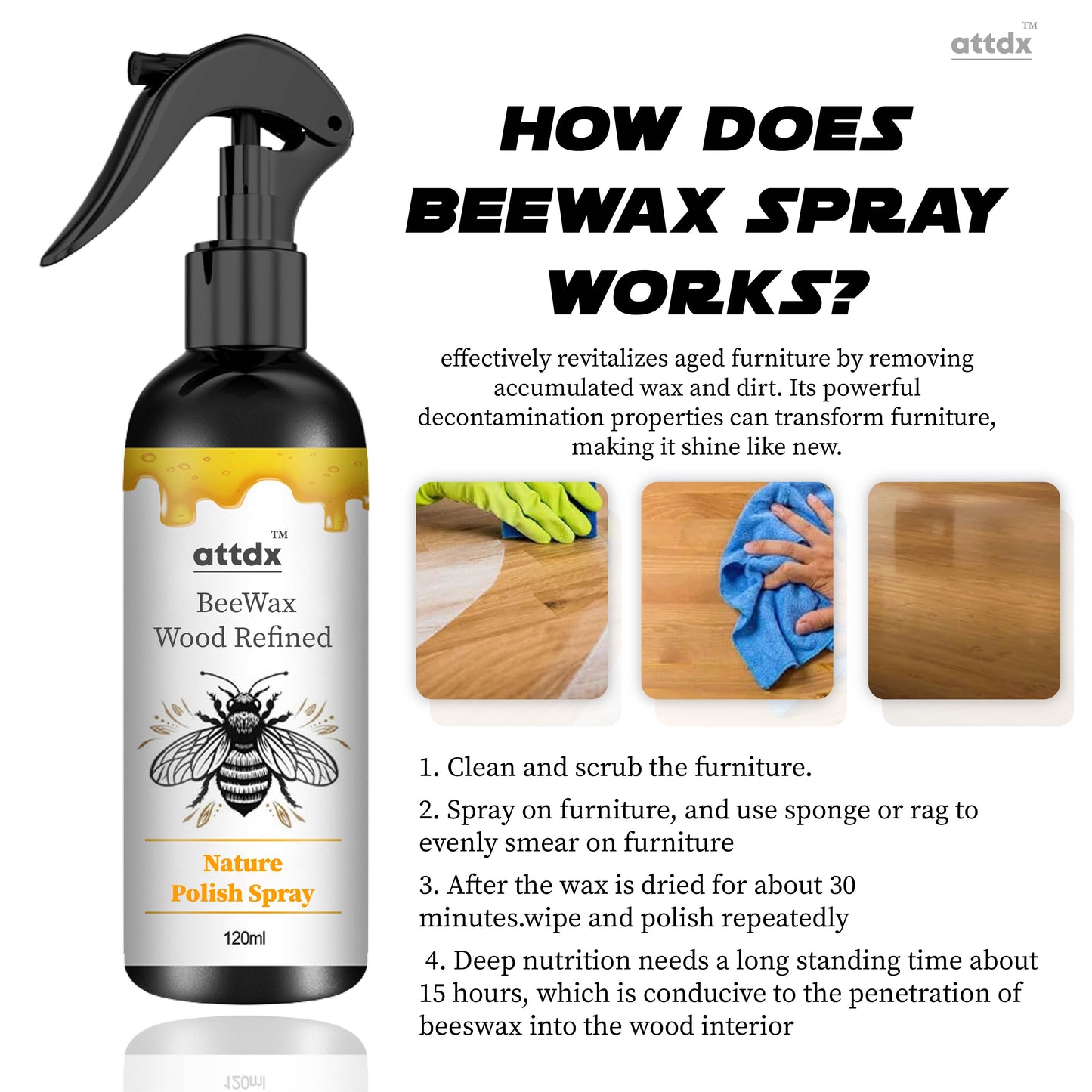 BeeWax Wood Refined Nature Polish Spray