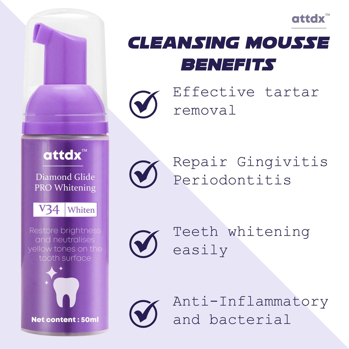 ATTDX™ DiamondGlide WhiteningPRO Cleansing Mousse