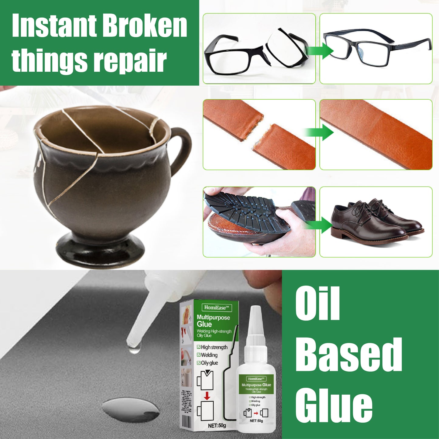 HomiEase™ Multipurpose Glue Welding High-strength Oily Glue