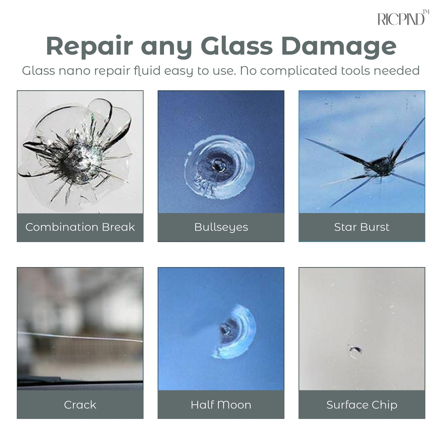 RICPIND™ Mighty Glass Revive Windshield Repair Kit