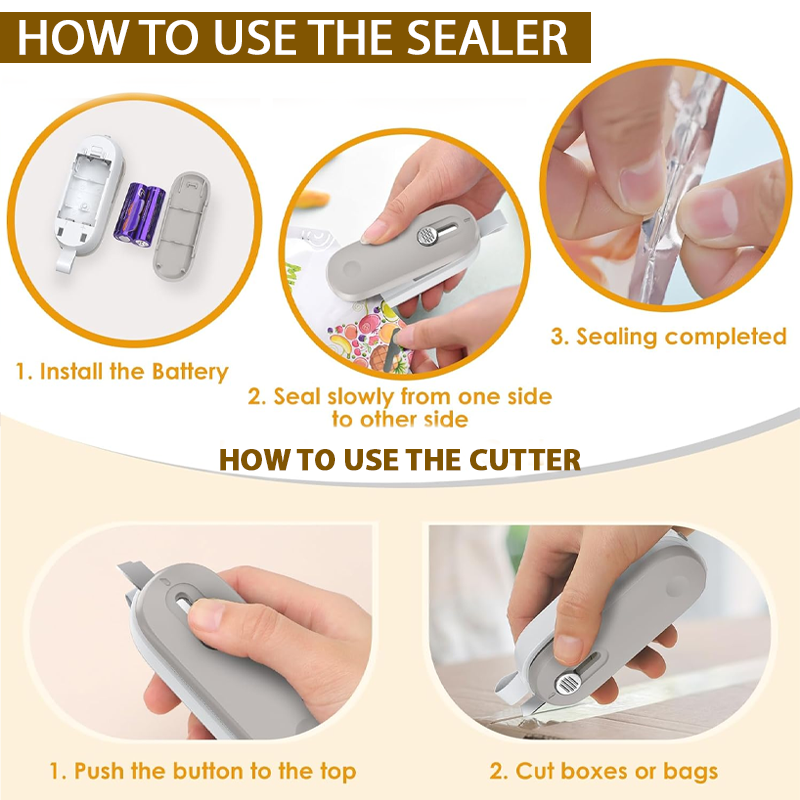 RICPIND™ 2-in-1 Heat Sealer Cutter