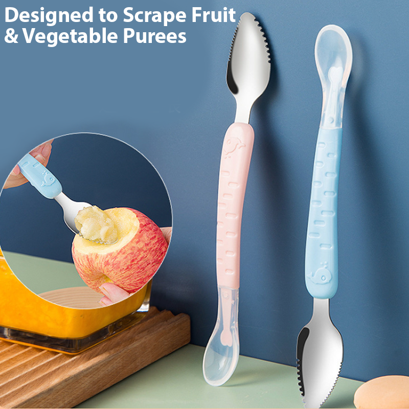 RICPIND® Dual-End Baby Fruit Scraper Spoon