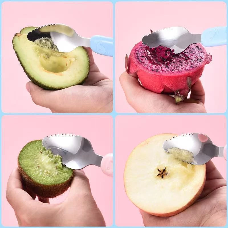 RICPIND® Dual-End Baby Fruit Scraper Spoon