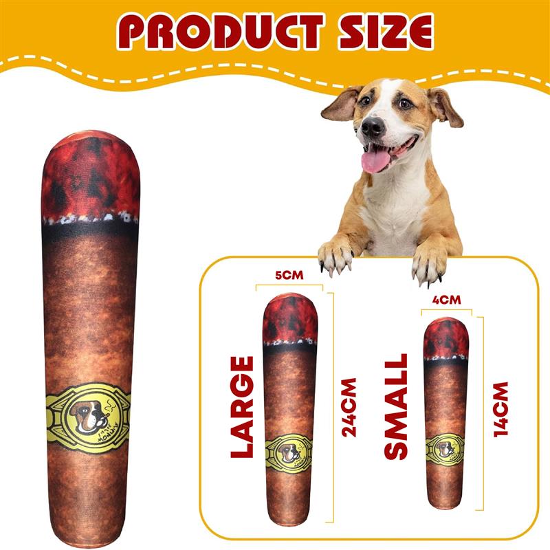 RICPIND® Fake Cigar Plush Chew Dog Toy