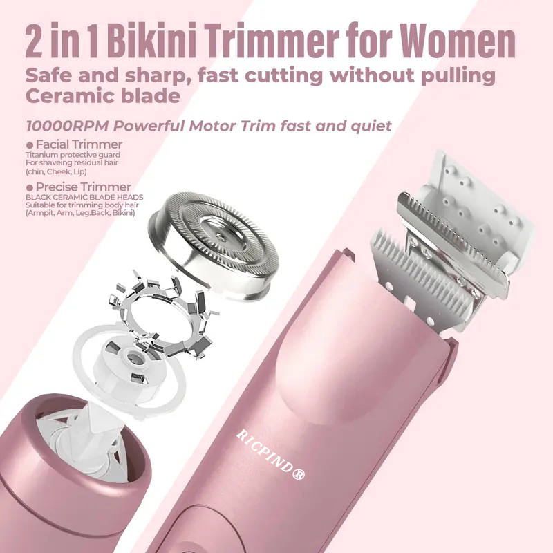 RICPIND® SilkyGlide DualHead Rechargeable Shaver