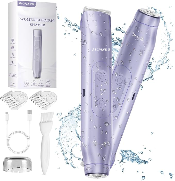 RICPIND® SilkyGlide DualHead Rechargeable Shaver