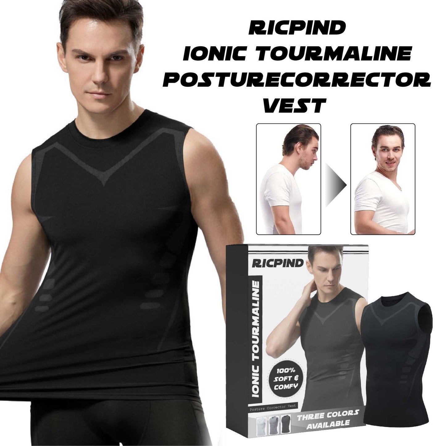 RICPIND™ IONIC Tourmaline PostureCorrector Vest