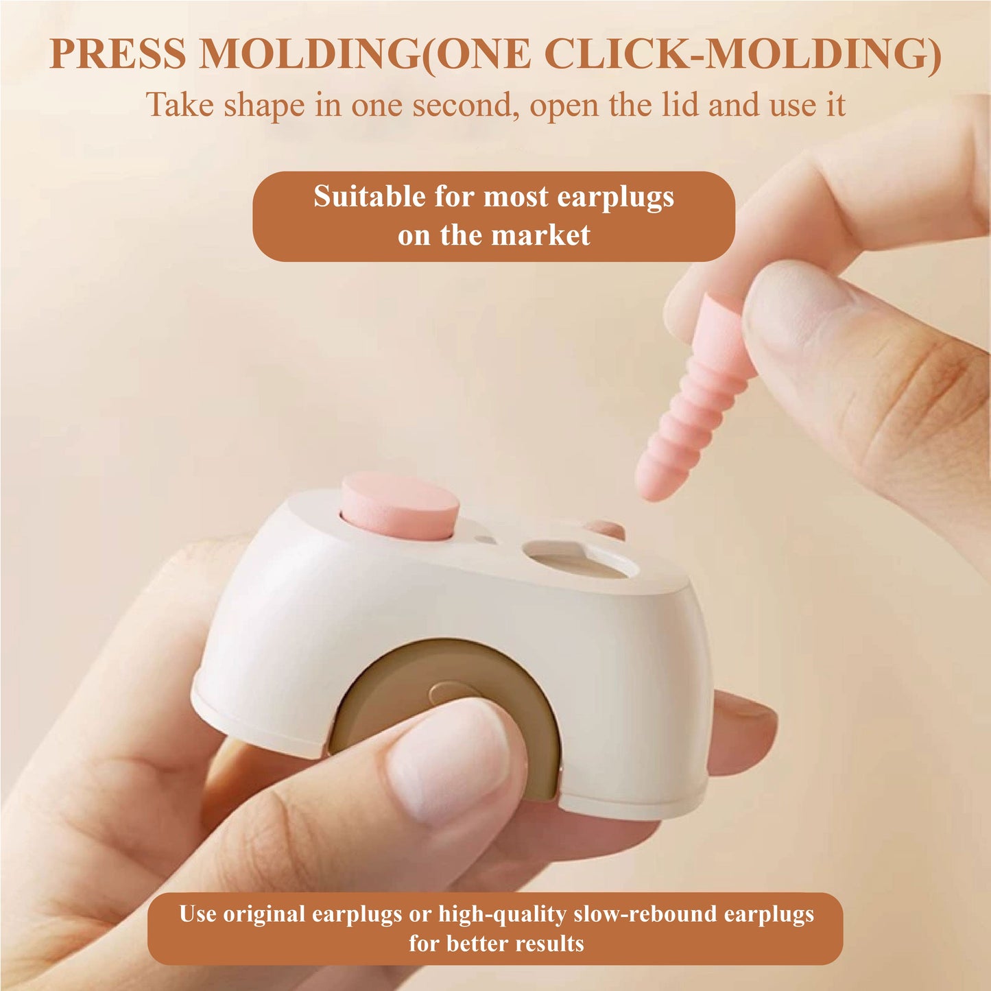 SonuFit™ Silent Fit Press type Ergonomic Earplugs