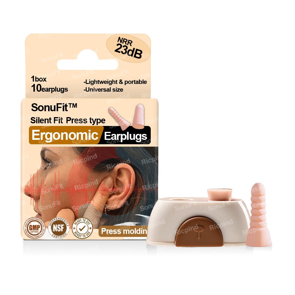 SonuFit™ Silent Fit Press type Ergonomic Earplugs