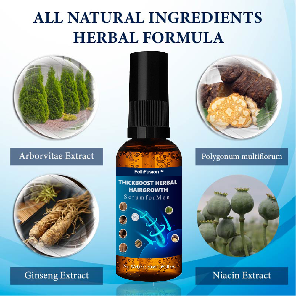 FolliFusion™ ThickBoost Herbal HairGrowth Serum for Men