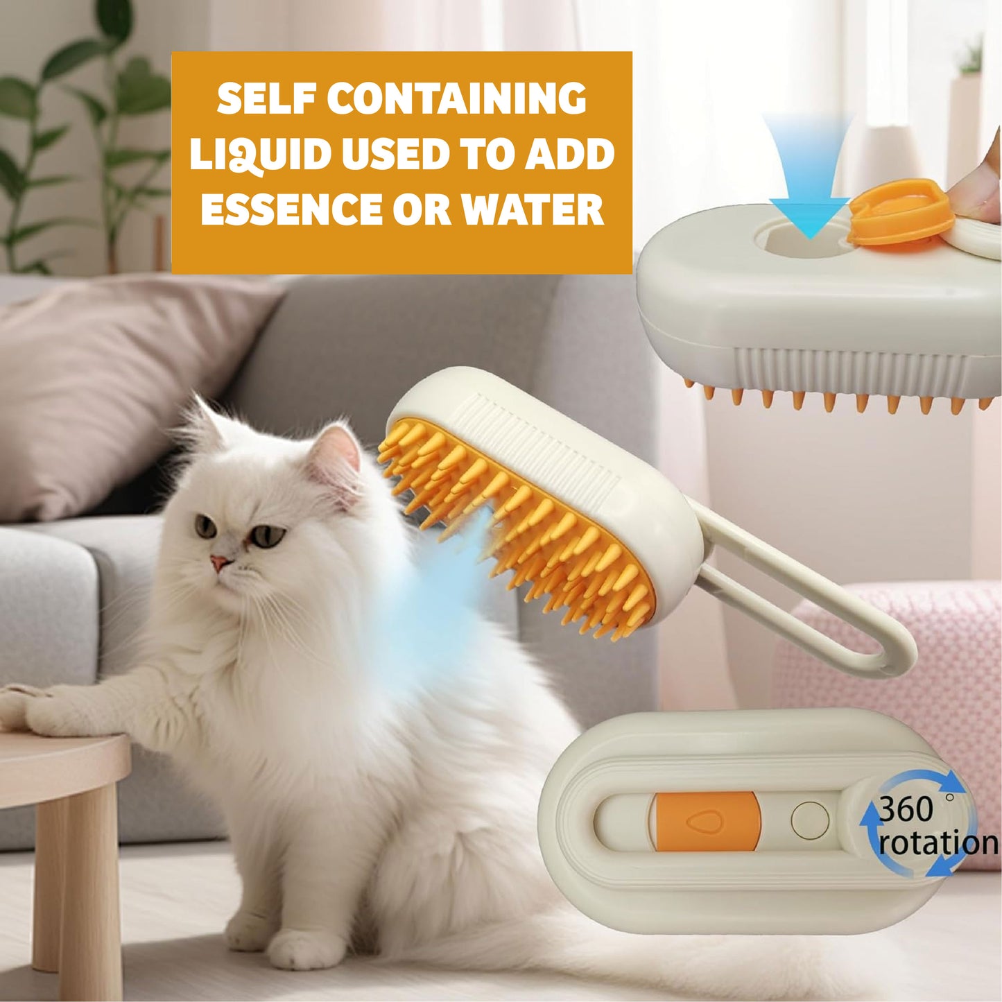 FurryGroom™ Cold Dry Steamy Pet Cleaning Brush