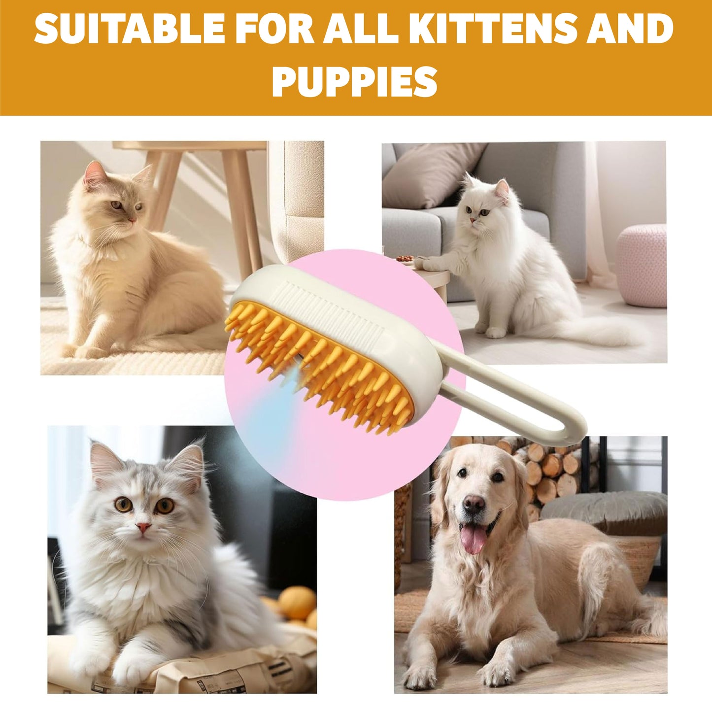 FurryGroom™ Cold Dry Steamy Pet Cleaning Brush