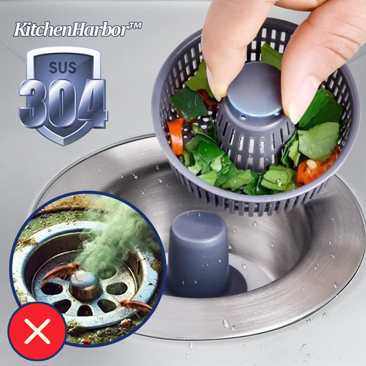 KitchenHarbor™ 3-in-1 Sink Drain Filter and Stopper Combo