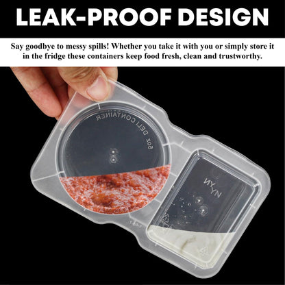 KitchenHarbor™ Disposable Dual-Dish Snack Containers