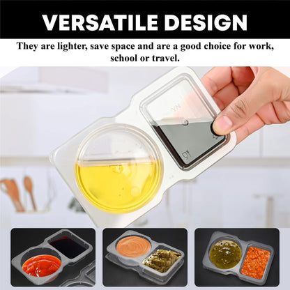 KitchenHarbor™ Disposable Dual-Dish Snack Containers