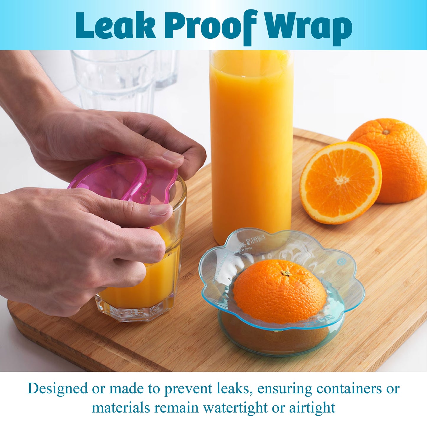 KitchenHarbor™ Food Petal Shaped Silicone Stretch Wrap