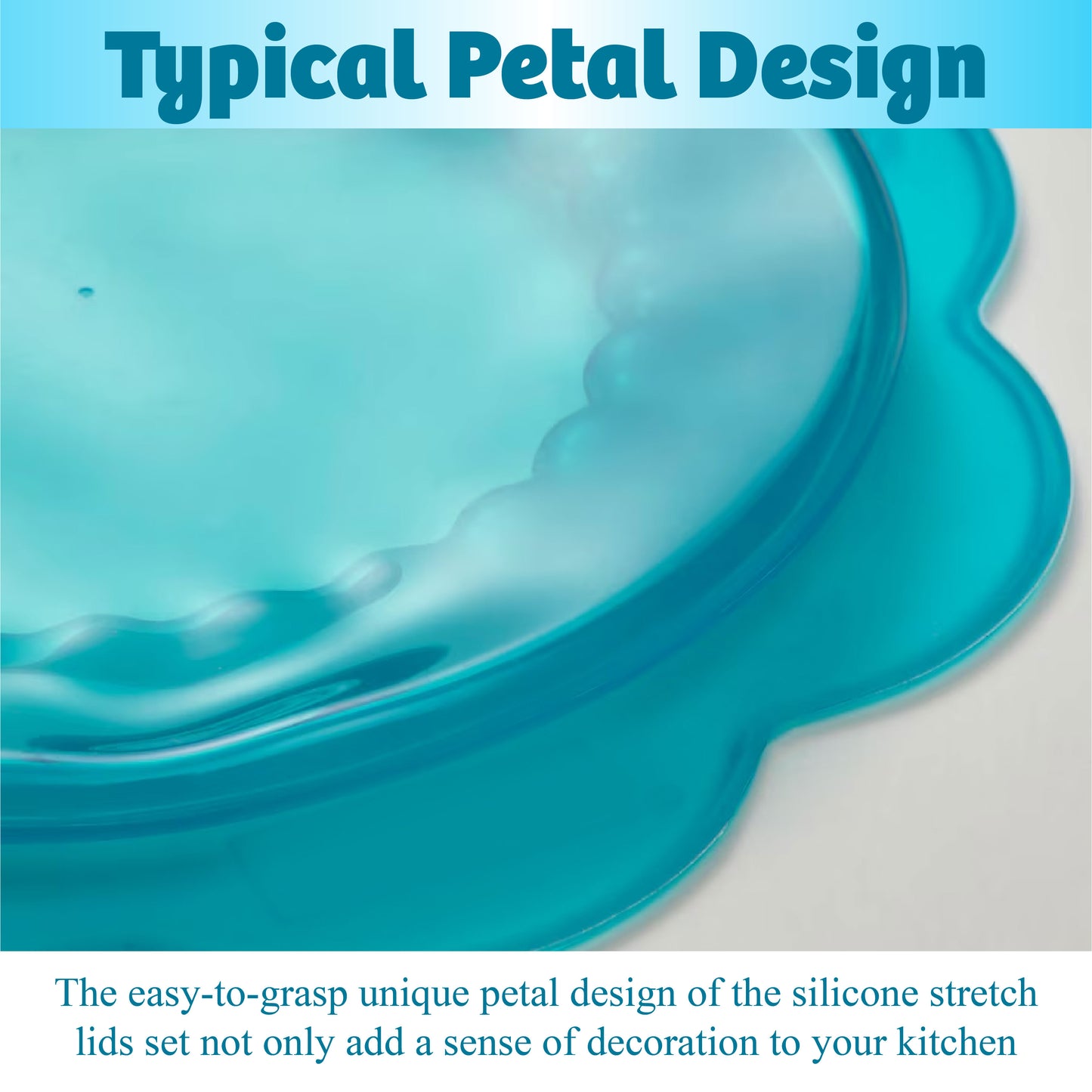 KitchenHarbor™ Food Petal Shaped Silicone Stretch Wrap