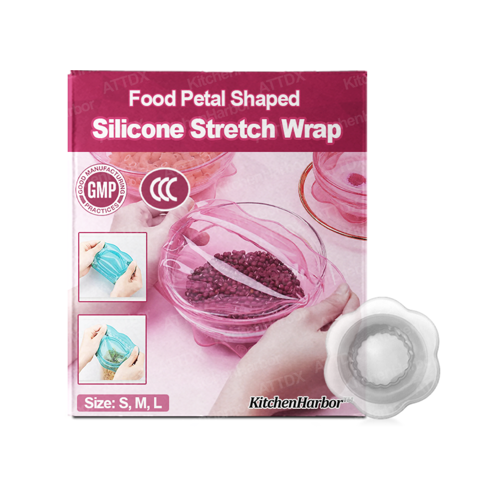 KitchenHarbor™ Food Petal Shaped Silicone Stretch Wrap