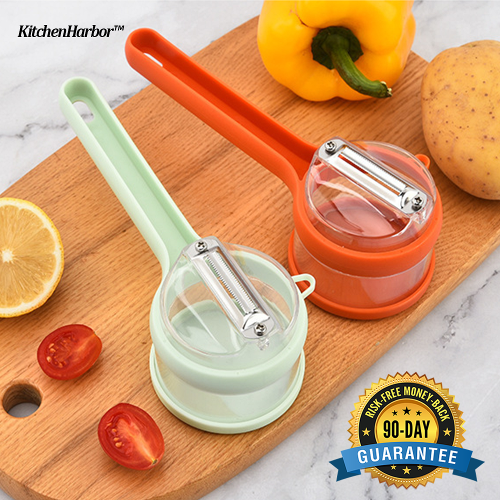 2025🥕 KitchenHarbor™ Tidy Peel Stainless Storage Peeler
