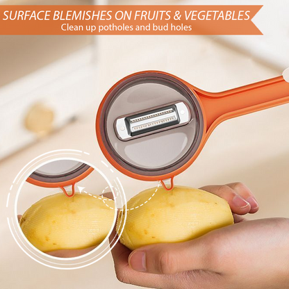 2025🥕 KitchenHarbor™ Tidy Peel Stainless Storage Peeler