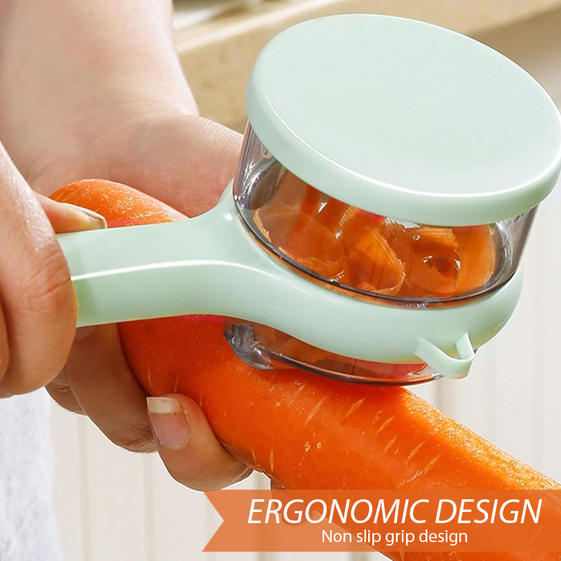 2025🥕 KitchenHarbor™ Tidy Peel Stainless Storage Peeler
