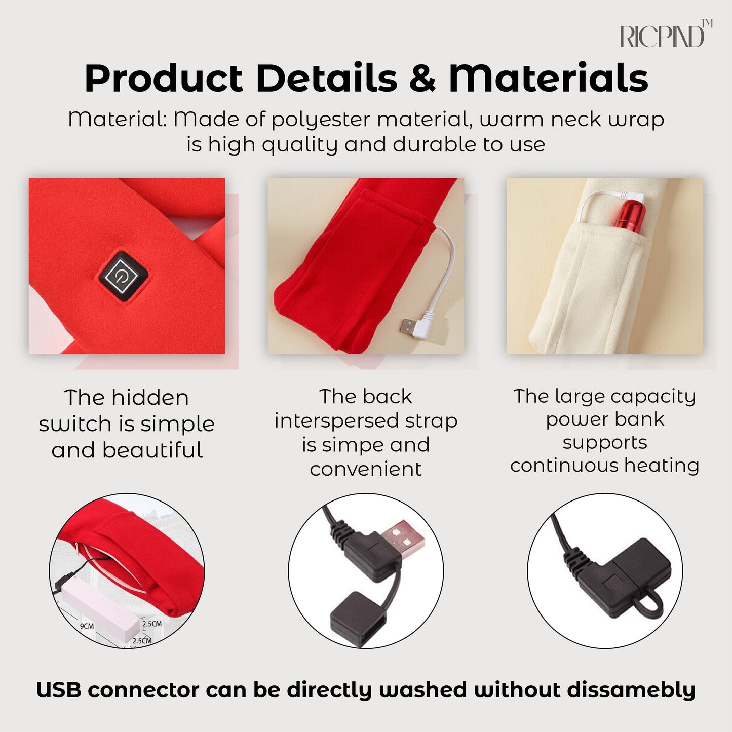 Warm Glow USB Heated Pain Relief Scarf