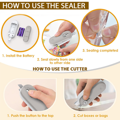 RICPIND™ 2-in-1 Heat Sealer Cutter