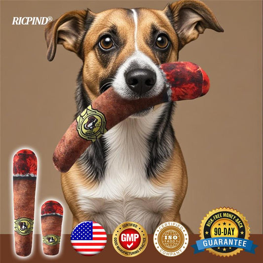 RICPIND® Fake Cigar Plush Chew Dog Toy