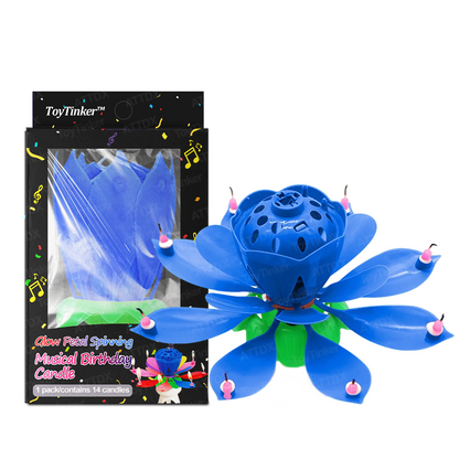 2025🎂 ToyTinker™ Glow Petal Spinning Musical Birthday Candle