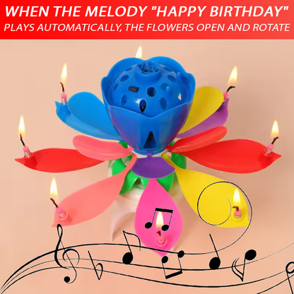 2025🎂 ToyTinker™ Glow Petal Spinning Musical Birthday Candle